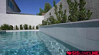 i'm havin raunchy moments with stepsister aubree valentine in bikini, ridin big cock