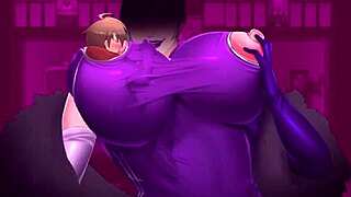 Mistress's lactating boobs sucked in hentai game