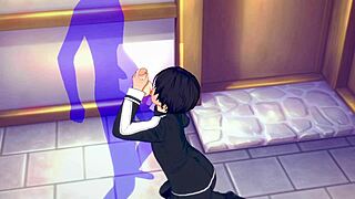 Kirito Gets Intense Blowjob Cumshot In Sword Art Online Yaoi.