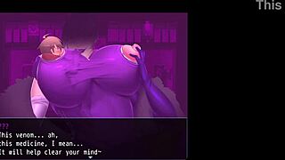 Mistress's lactating boobs sucked in hentai game