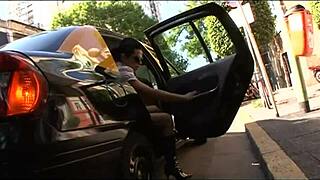 Does brunette shemale take it anally?