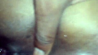 Amateur ebony creampie, wet and bareback with black guy.