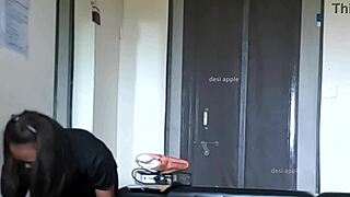 indian spa worker sees cock flash in massage