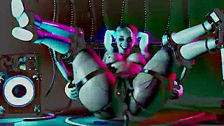 c23 robot whores in a dystopian party with suggestive visuals