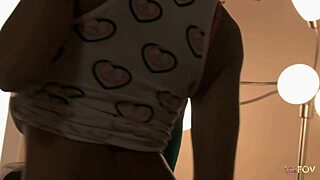 beautiful ebony lesbian pleases her friend with pussy eating.