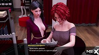 touching breasts in the store