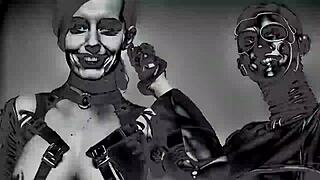 c23 robot whores in a dystopian party with suggestive visuals