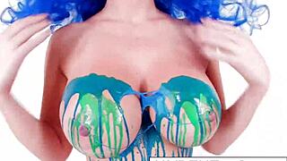 Jayden Jaymes Masturbates Big Tits and Pussy in Latex.