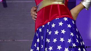 Horny Darth Vader squirts on Wonder Woman's face 😈