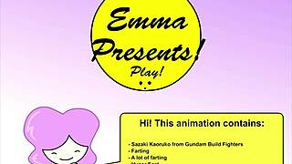 Sazaki Kaoruko Releases Loud Farts in Wild Scene