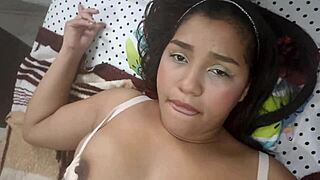 Brunette's First Time With Tits Exposed!