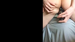 Teen 18+ Gay Twink Slut Fucks Himself With Shampoo Bottle