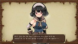 chloe in dark hentai game with humiliation, blowjob, and creampie