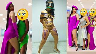 Slave Samantha DANCES while getting WHIPPED, HUMILIATED, and made to SING in BDSM bondage.