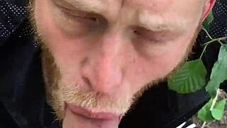 Scandic pleasure — blowjob in nature