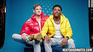 Hot athletic guys in jockstraps explore interracial rimjob and anal pleasures