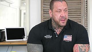 sex addict here - macarena lewis and rob diesel getting sweaty at the gym. their tattooed bodies collide in a steamy european encounter.