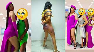 Slave Samantha DANCES while getting WHIPPED, HUMILIATED, and made to SING in BDSM bondage.