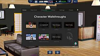 Exploring the harem hotel in this anime game adventure.