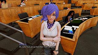 Exploring the harem hotel in this anime game adventure.