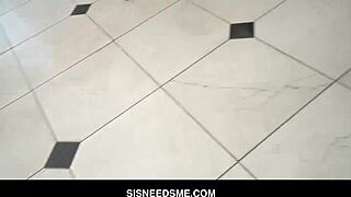 horny petite stepsis izzy lush fucks stepbrother in kitchen pov