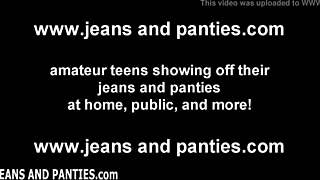 i love how my panties peek out of my skinny jeans