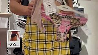 my sugar daddy takes me shopping for lingerie and teases my small tits