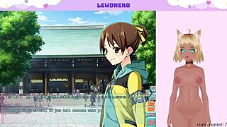 Vtuber lewdneko plays go go nippon and masturbates part 4