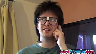 Cute Ebony Princess Sucks Nerds Cock