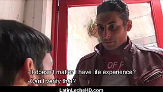 hot twink latino proves his age to the bouncer at the bar by fucking him with his monster cock