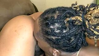 Ebony teen 18+ gets pussy ate from back honey cocane