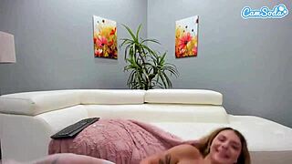 Camsoda - Gabbie Carter's Big Tits Rocking Couch Masturbation