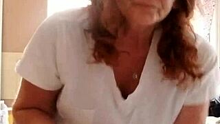 Milf Applies Lotion to Her Sexy Nude Skin