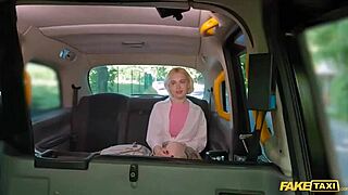 fake taxi blonde experiences hard fast fuck inside and outside the vehicle
