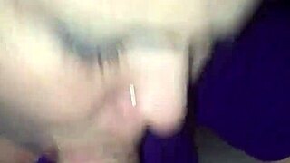 Sloppy deepthroat blowjob on monster cock.