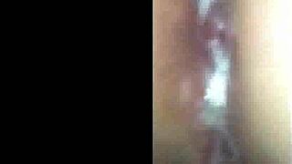 Amateur wife shows gaping pussy in homemade creampie scenes