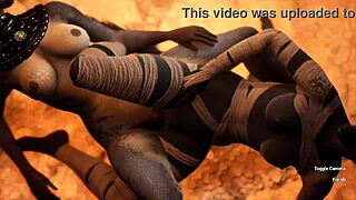 Furry Jackal Scissoring Furry Dragon in Lesbian Sex