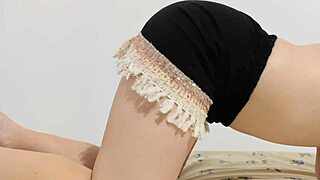 Watch the gymnast's hot deflection in cowgirl position.