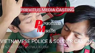 Police and soldier tricked into gay sex!