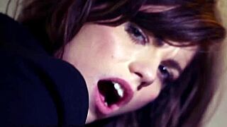 manon martin hot brunette with anal plug turns to threesome 😏