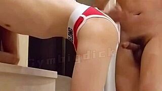 muscle straight guy fucks slender gay in bareback session