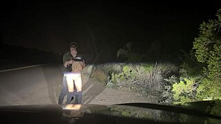 Rough Public Sex Slamming Her Pussy by the Roadside