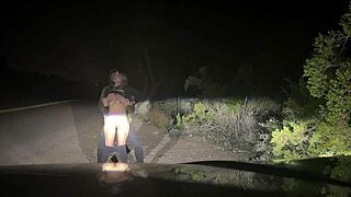 Rough Public Sex Slamming Her Pussy by the Roadside