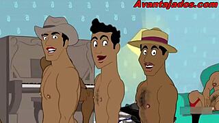 black musicians rock in this gay orgy scene