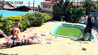 The wife patiently WAITS for her husband to LEAVE, then eagerly GIVES her PUSSY to the neighbor.