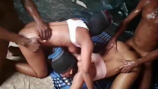 i bent over for doggystyle in the foursome with my step sisters.