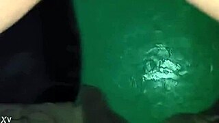 My expissing on my hard cock in couple pussy play