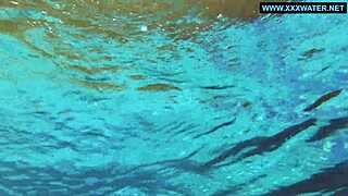 Clairette Hungarian Teen 18+ Goes Wild in Pool!