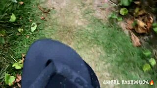 Angel Takemura goes topless for surfers at Grumari beach