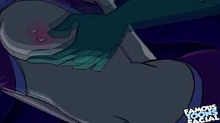 starfire bangs robin doggystyle in hot anime!